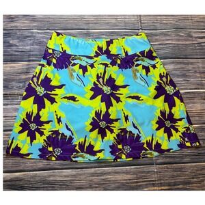 Kyodan Skort Womens XS Purple Green Blue Floral Golf Athletic Active Skirt